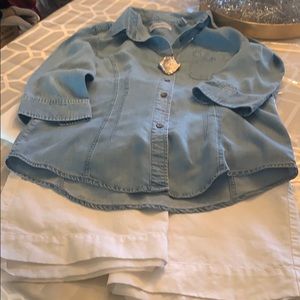 Valerie Stevens denim button down shirt size 8